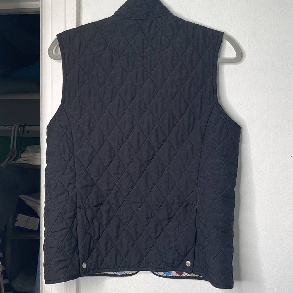 Lands End Women’s Quilted Vest Black Zippered - Picture 4 of 4